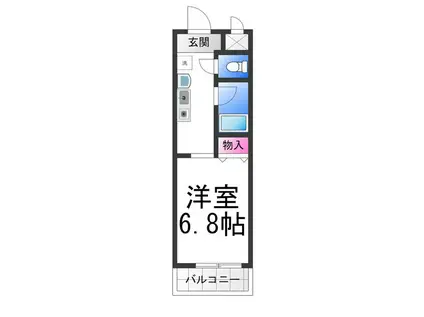 リバーランド堺東(ワンルーム/3階)の間取り写真