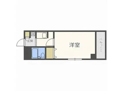 サンライズ 野田阪神(1K/3階)の間取り写真