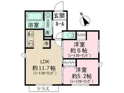 杉並区和泉4丁目計画(2LDK/1階)の間取り写真