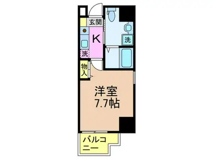 ベルエアー塚本(1K/4階)の間取り写真