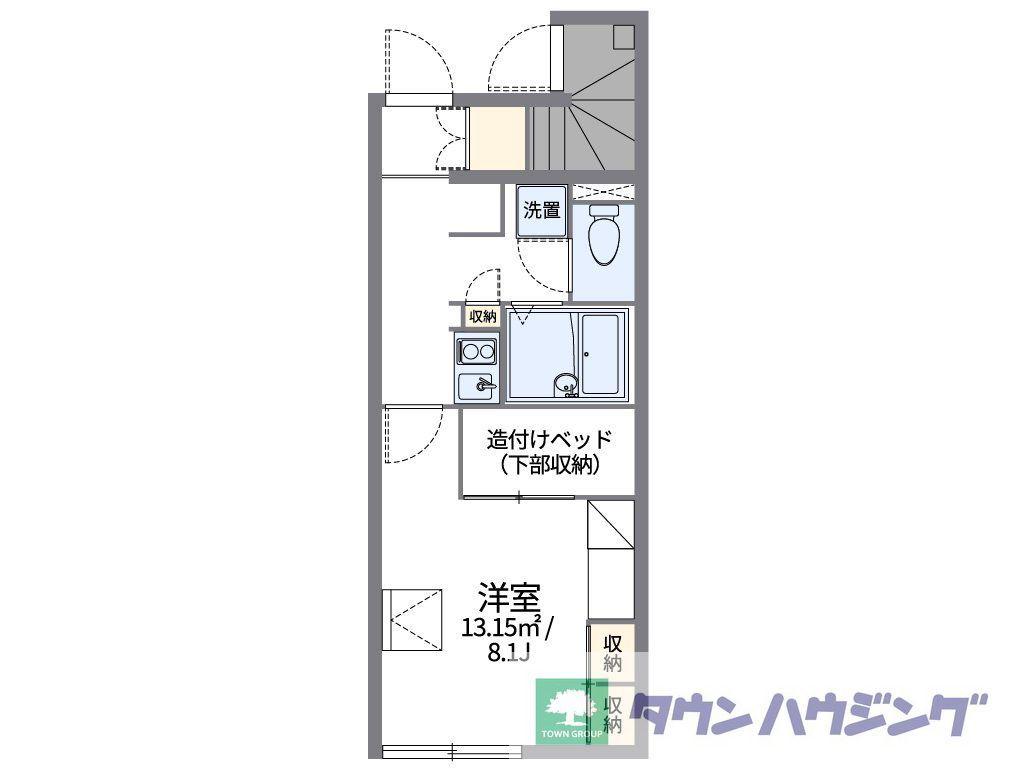 レオパレスソレーユII(1K/1階)の間取り写真