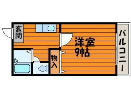 アブロード京町(1K/2階)の間取り写真