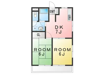 アーク下永谷(2DK/1階)の間取り写真