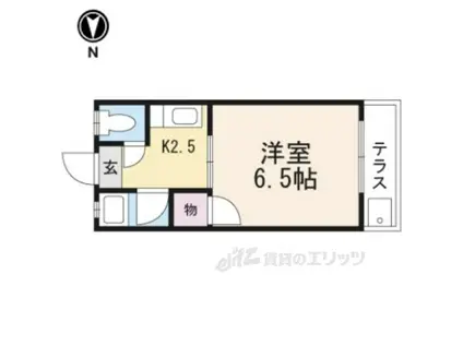 かりんハイツA棟(1K/1階)の間取り写真