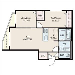 DIORE RESIDENCE SAPPORO(2LDK/1階)の間取り写真