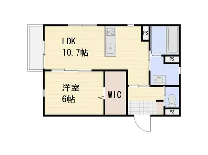 ラ・ルーチェ24(1LDK/2階)の間取り写真