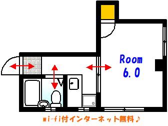 APARTMENT YOKOGAWA-SO(1K/3階)の間取り写真