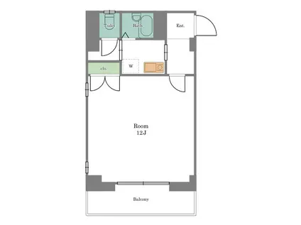 アーバンソワール西荻窪(1K/1階)の間取り写真