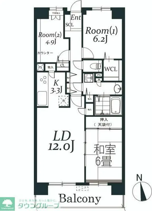 白井ロジュマン 4階階 間取り