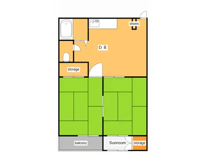 大野マンション(2DK/2階)の間取り写真