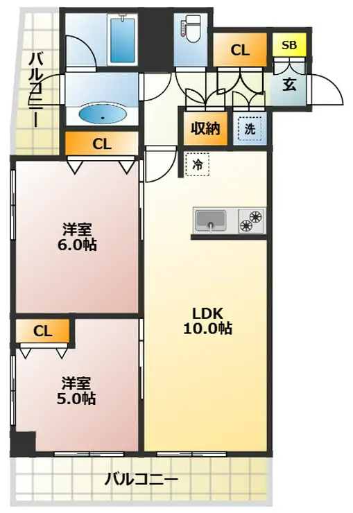 藤和東池袋コープ 6階階 間取り