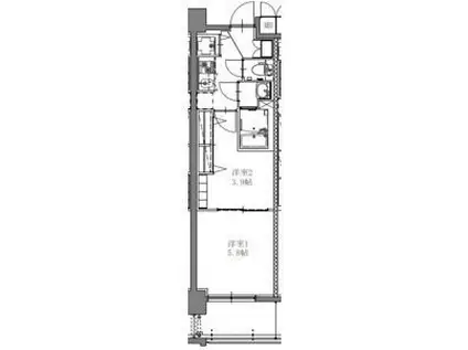 S-RESIDENCE上社AUREATE 12月契約限定(2K/2階)の間取り写真