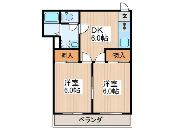 第三畑山コーポ 4階階 間取り