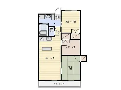 323BLD(2SLDK/4階)の間取り写真