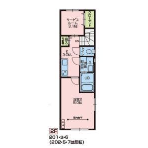 いわて銀河鉄道線 青山駅(岩手) 徒歩20分 2階建 築1年(1SK/2階)の間取り写真