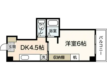 ハーシオンフルタI(1DK/3階)の間取り写真