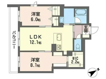 けやきテラス(2LDK/2階)の間取り写真