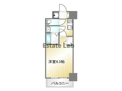 ファステート神戸コンチェール(1K/7階)の間取り写真