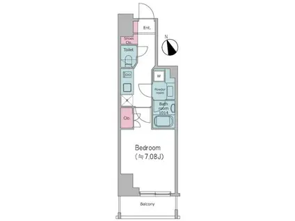 ドゥーエ池袋(1K/7階)の間取り写真