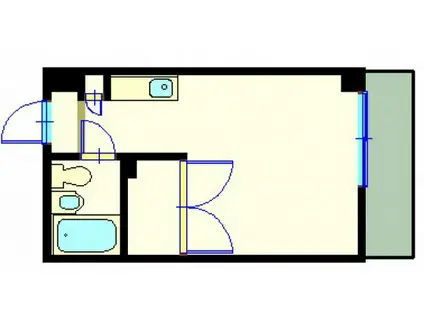 ABCマンション(ワンルーム/2階)の間取り写真