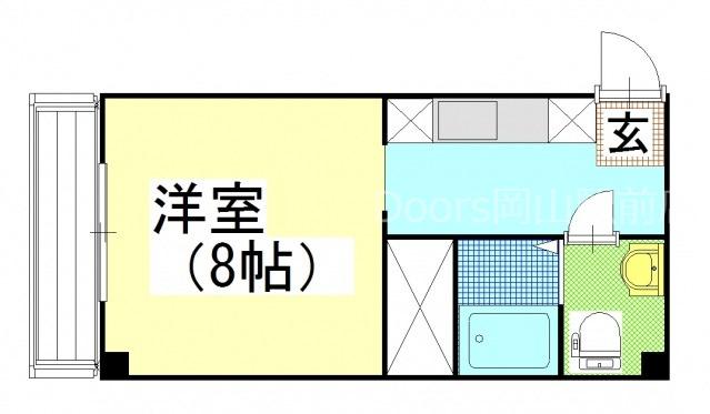 プレアール野田屋町(1K/6階)の間取り写真