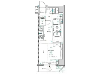 ARKMARK等々力(1K/7階)の間取り写真