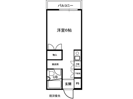 ギャラリーさがみ野(ワンルーム/2階)の間取り写真