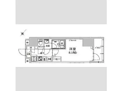 S-RESIDENCE神田AVANCE(1K/9階)の間取り写真