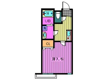 DOコーポ(1K/3階)の間取り写真