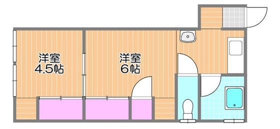 サンジェルマン番町(2DK/5階)の間取り写真