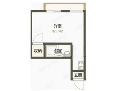 モトキハウス(ワンルーム/3階)の間取り写真