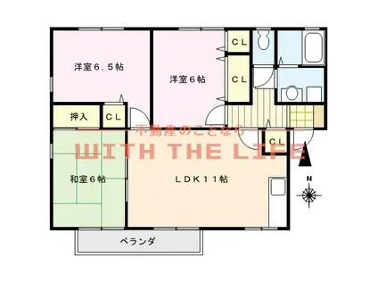 シンセリティ(3LDK/2階)の間取り写真