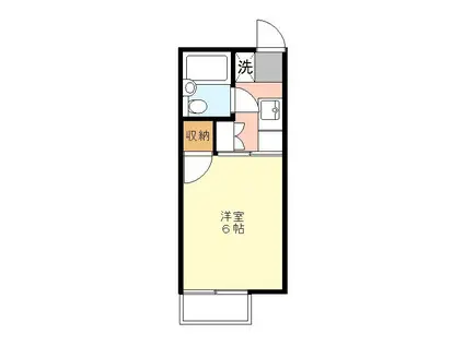 シティーハイム8人の小人達(1K/2階)の間取り写真