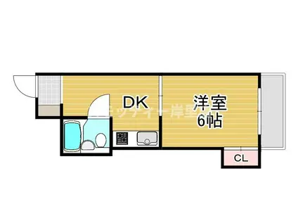 ギャレ住之江(1DK/5階)の間取り写真