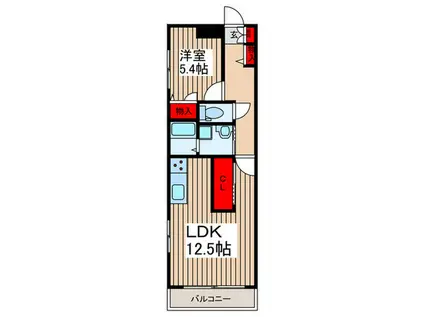 GRACE K(1LDK/1階)の間取り写真