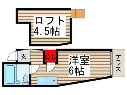 メゾン・ド・セプト(ワンルーム/1階)の間取り写真