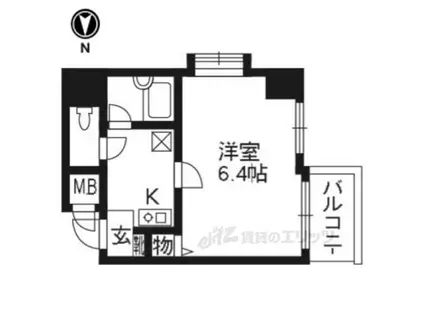 ベラジオ四条堀川(1K/7階)の間取り写真