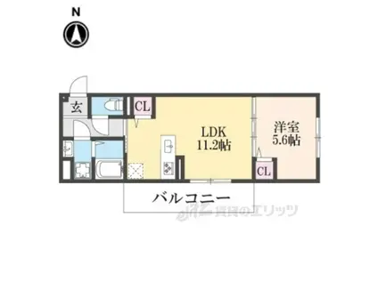 FLEURⅡ(1LDK/3階)の間取り写真