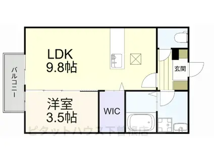 ARIGA10(1LDK/1階)の間取り写真