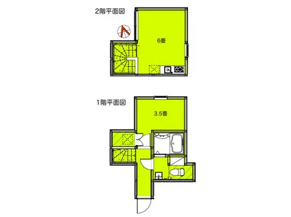 FAIR町屋(1DK/1階)の間取り写真