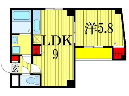 PEAR RESIDENCE MINATO(1LDK/7階)の間取り写真