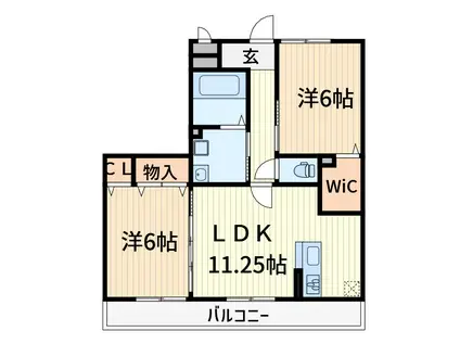 エントピアIII(2LDK/2階)の間取り写真