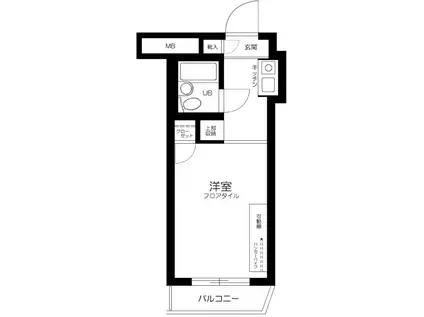 スカイコート品川第2(ワンルーム/2階)の間取り写真