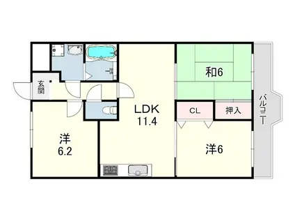 サンベルエアー(3LDK/5階)の間取り写真