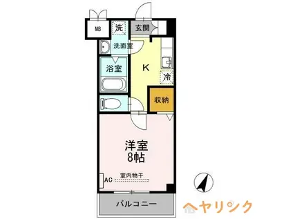 サニーコート・K(1K/2階)の間取り写真