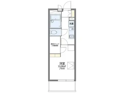 レオパレスプレジオ(1K/1階)の間取り写真