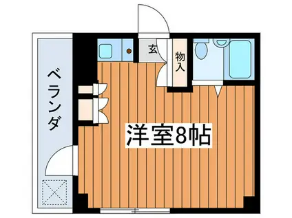 オーク三鷹(ワンルーム/3階)の間取り写真