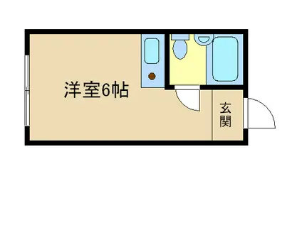 キュービックハウス(ワンルーム/3階)の間取り写真