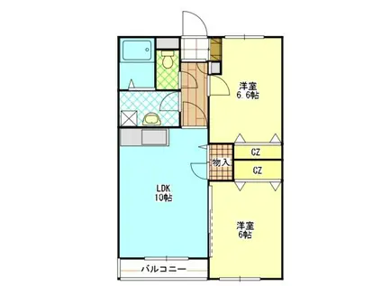 オーキットマンション(2LDK/3階)の間取り写真