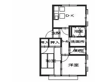 フレグランス築港(2DK/1階)の間取り写真
